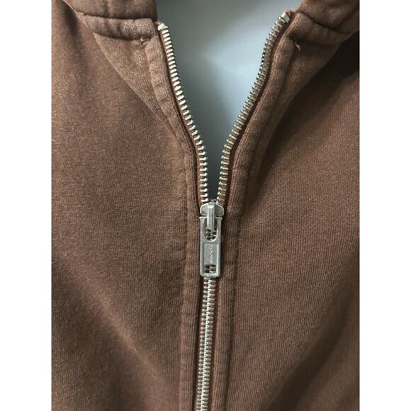 Brandy Melville Casual Brown Zip Hoodie – Cozy Streetwear - Picture 2 of 6